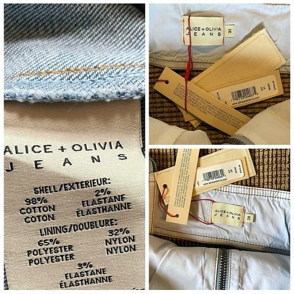 Alice + Olivia Gorgeous Wide Leg Open Back Denim Jeans Jumpsuit - Picture 13 of 16